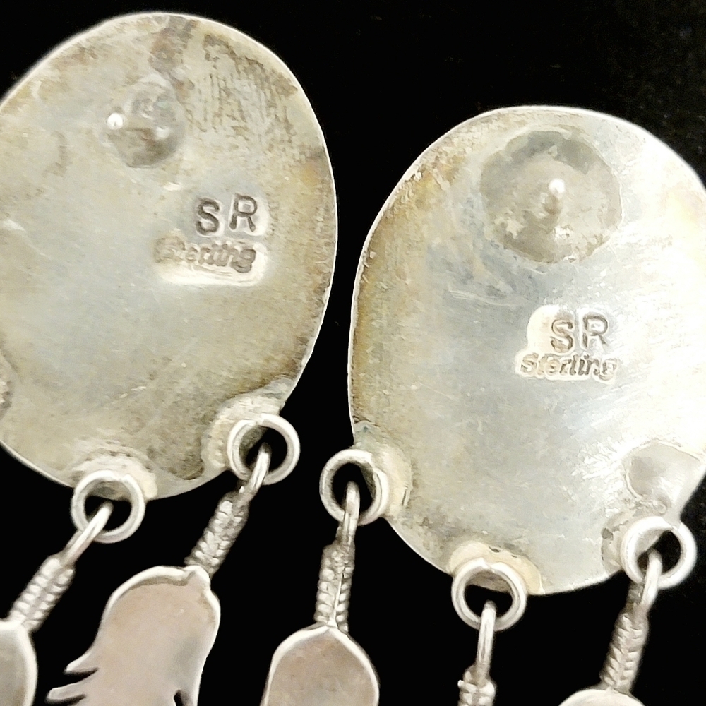 NAVAJO Sterling Silver Earrings - Picture 7 of 8